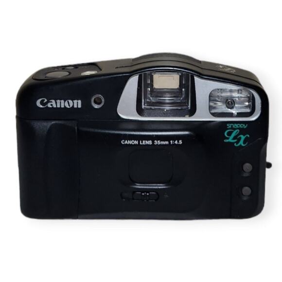 Canon Snappy LX 35MM Vintage Black Tested Film Camera Pre-owned - Picture 1 of 9